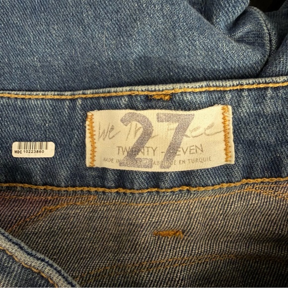 Free People We The Free Somewhere Over The Rainbow Flare Blue Jeans 23210 - Picture 10 of 14